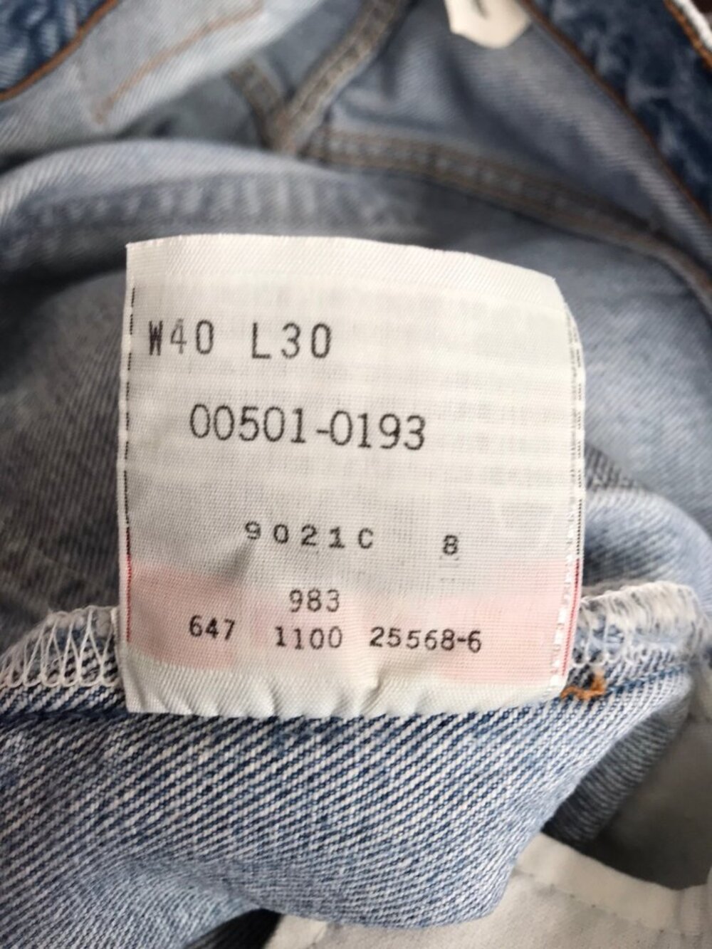 Vintage Levi 501 Jeans 40x30 act 36x29 2000 Y2K Button Fly Light Wash Levis VTG - Picture 10 of 10